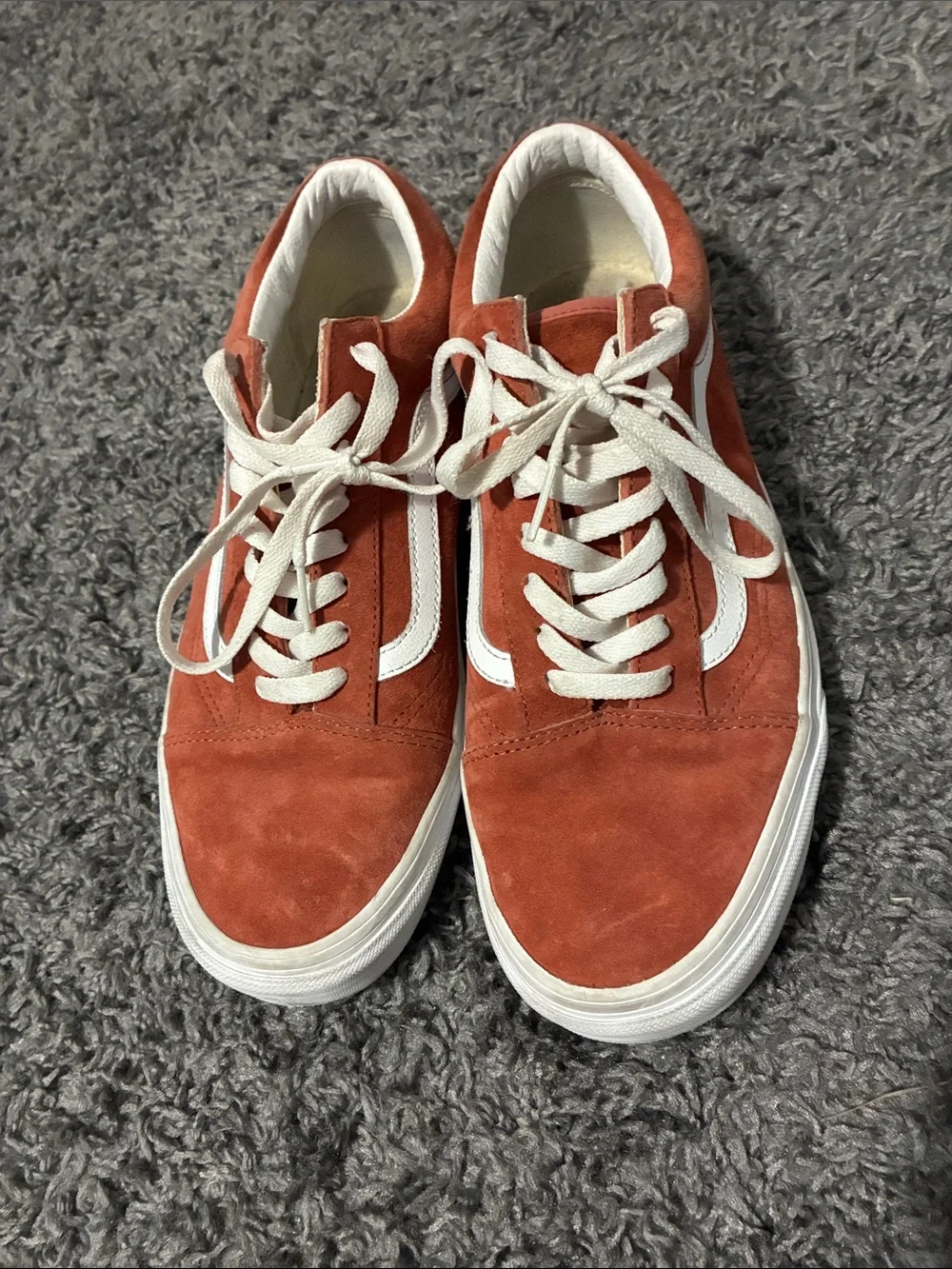 Orange suede vans